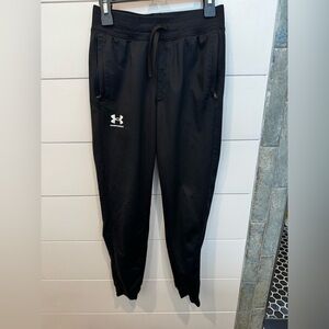Under Armour Kids Black Performance Joggers with Logo
